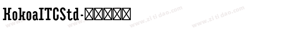 KokoaITCStd字体转换
