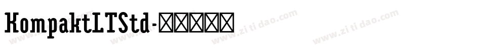 KompaktLTStd字体转换
