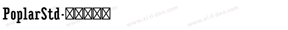 PoplarStd字体转换