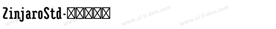 ZinjaroStd字体转换