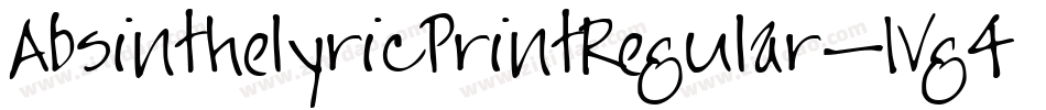 AbsinthelyricPrintRegular-1Vg4字体转换