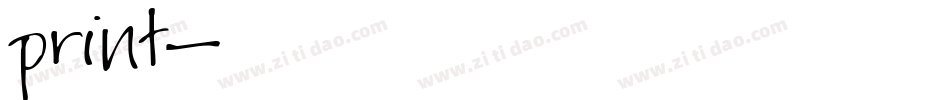 print字体转换