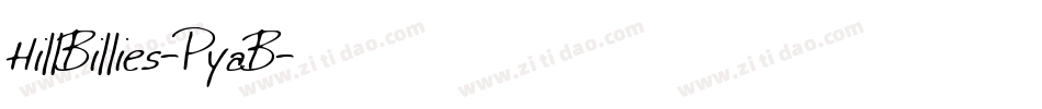 HillBillies-PyaB字体转换