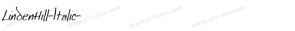 LindenHill-Italic字体转换