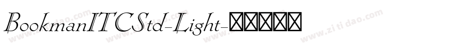 BookmanITCStd-Light字体转换