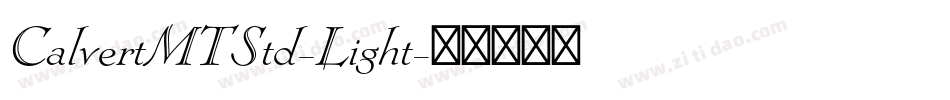 CalvertMTStd-Light字体转换