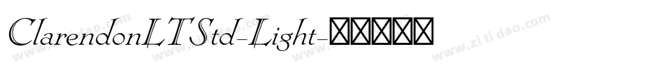 ClarendonLTStd-Light字体转换