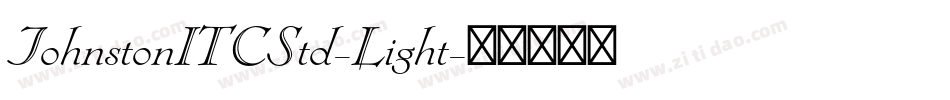 JohnstonITCStd-Light字体转换