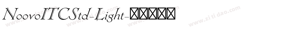 NoovoITCStd-Light字体转换