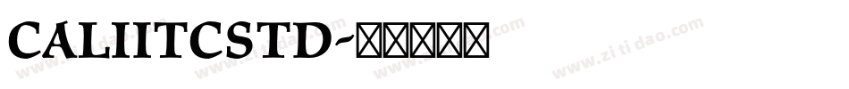 CaliITCStd字体转换