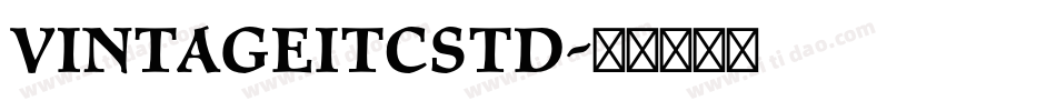 VintageITCStd字体转换