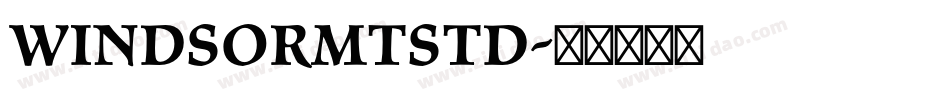 WindsorMTStd字体转换