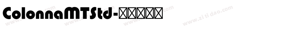 ColonnaMTStd字体转换