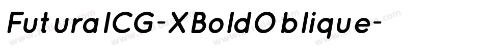 FuturaICG-XBoldOblique字体转换