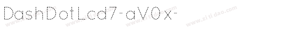 DashDotLcd7-aV0x字体转换