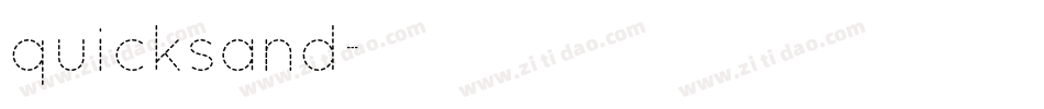 quicksand字体转换