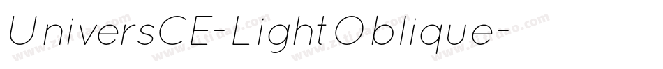 UniversCE-LightOblique字体转换