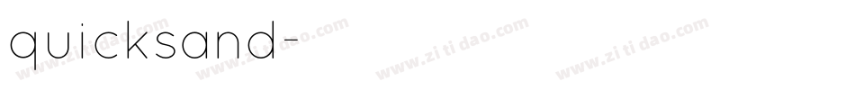 quicksand字体转换