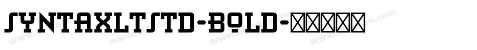 SyntaxLTStd-Bold字体转换