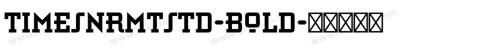 TimesNRMTStd-Bold字体转换