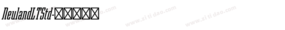 NeulandLTStd字体转换