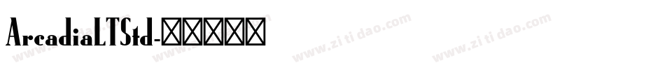 ArcadiaLTStd字体转换