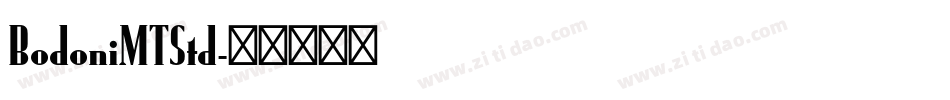 BodoniMTStd字体转换