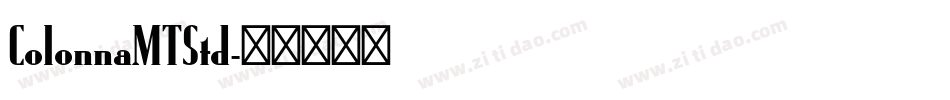 ColonnaMTStd字体转换
