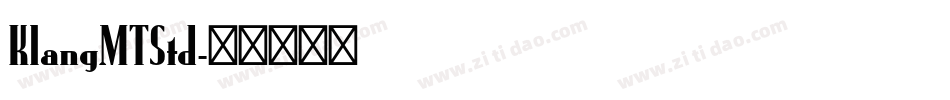 KlangMTStd字体转换