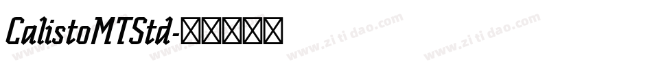 CalistoMTStd字体转换