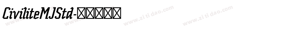 CiviliteMJStd字体转换