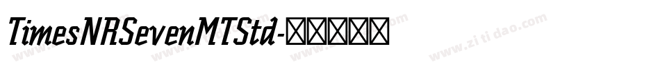 TimesNRSevenMTStd字体转换
