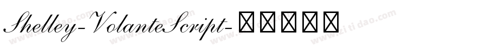 Shelley-VolanteScript字体转换