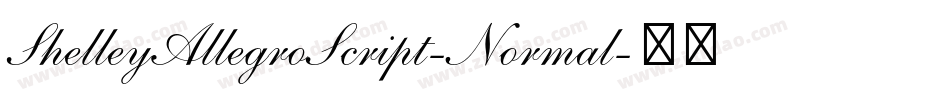 ShelleyAllegroScript-Normal字体转换