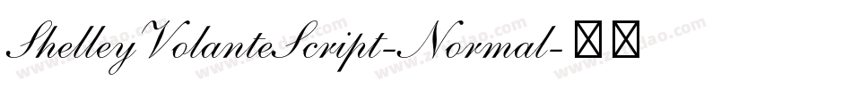 ShelleyVolanteScript-Normal字体转换
