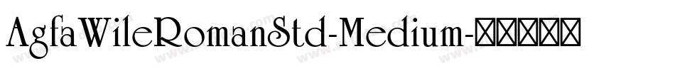 AgfaWileRomanStd-Medium字体转换