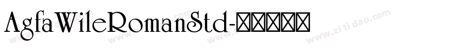 AgfaWileRomanStd字体转换
