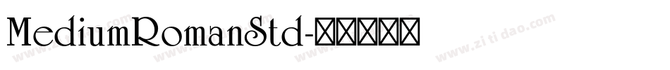 MediumRomanStd字体转换