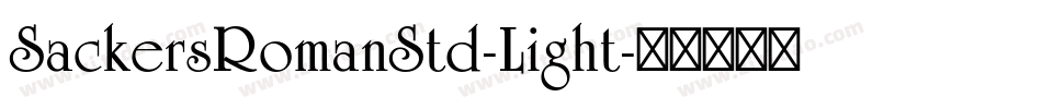 SackersRomanStd-Light字体转换