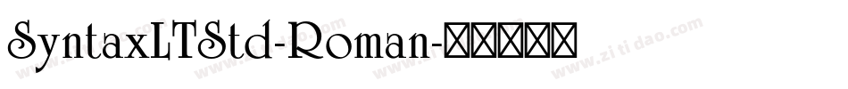 SyntaxLTStd-Roman字体转换