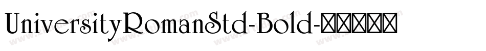 UniversityRomanStd-Bold字体转换
