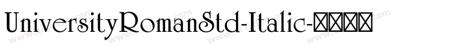 UniversityRomanStd-Italic字体转换