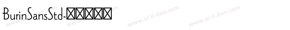 BurinSansStd字体转换