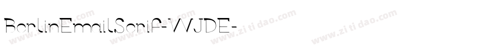 BerlinEmailSerif-WJDE字体转换