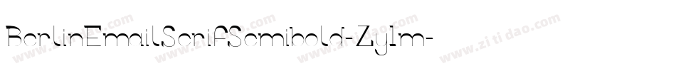 BerlinEmailSerifSemibold-Zy1m字体转换
