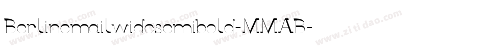 Berlinemailwidesemibold-MMAB字体转换