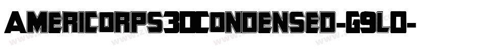 Americorps3DCondensed-G9lO字体转换