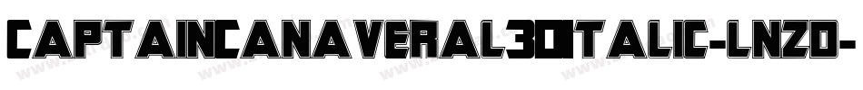 CaptainCanaveral3DItalic-lnzd字体转换