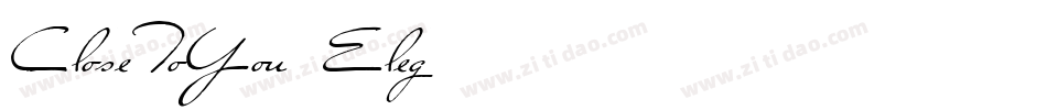 CloseToYou-Eleg字体转换