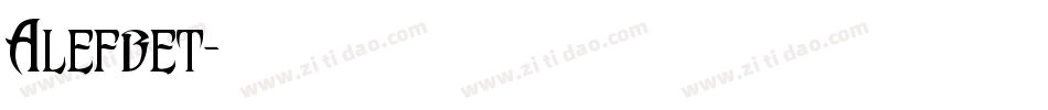 Alefbet字体转换